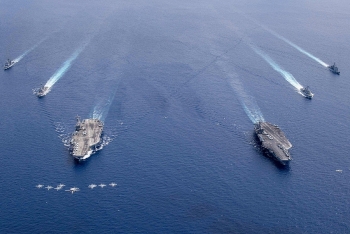 foreign policy latest drill of us navys carriers hints a message to china